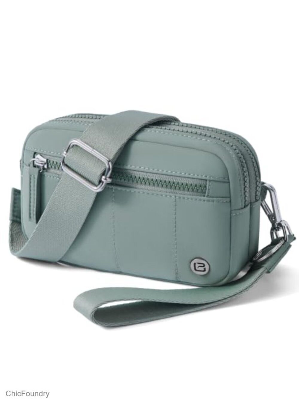 Small Nylon Crossbody Bag RFID Wristlet Wallet 2-in-1